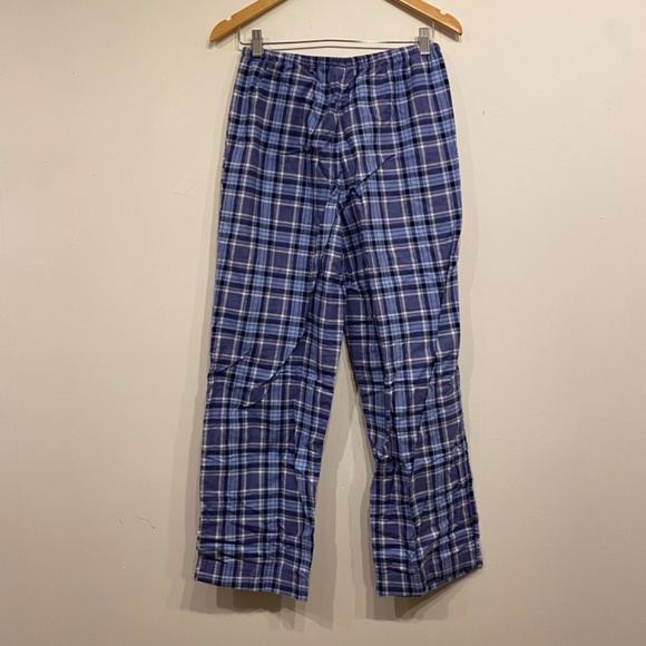 L.L. Bean Blue Plaid Cozy Pajama Pants Size Small - Picture 4 of 4